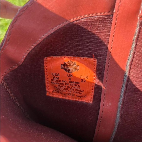 Harley Davidson Leather Boots in Brown Marlene - Picture 4 of 4